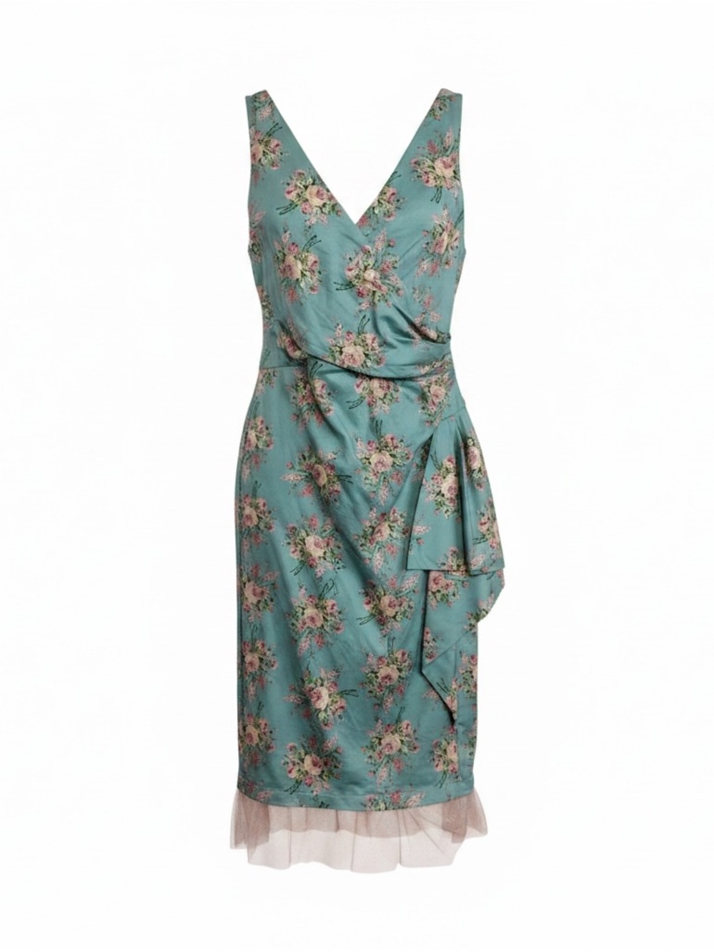 Voodoo Vixen V Neck Pinup Faux Wrap Dress size L
